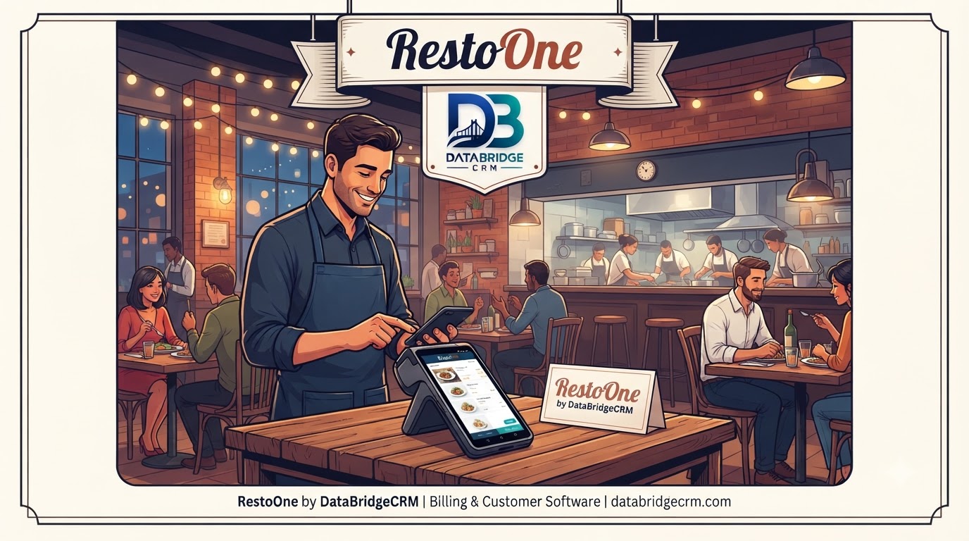RestoOne by DataBridgeCRM: Billing & Customer Software for Restaurants, Bars and Sweet Shops