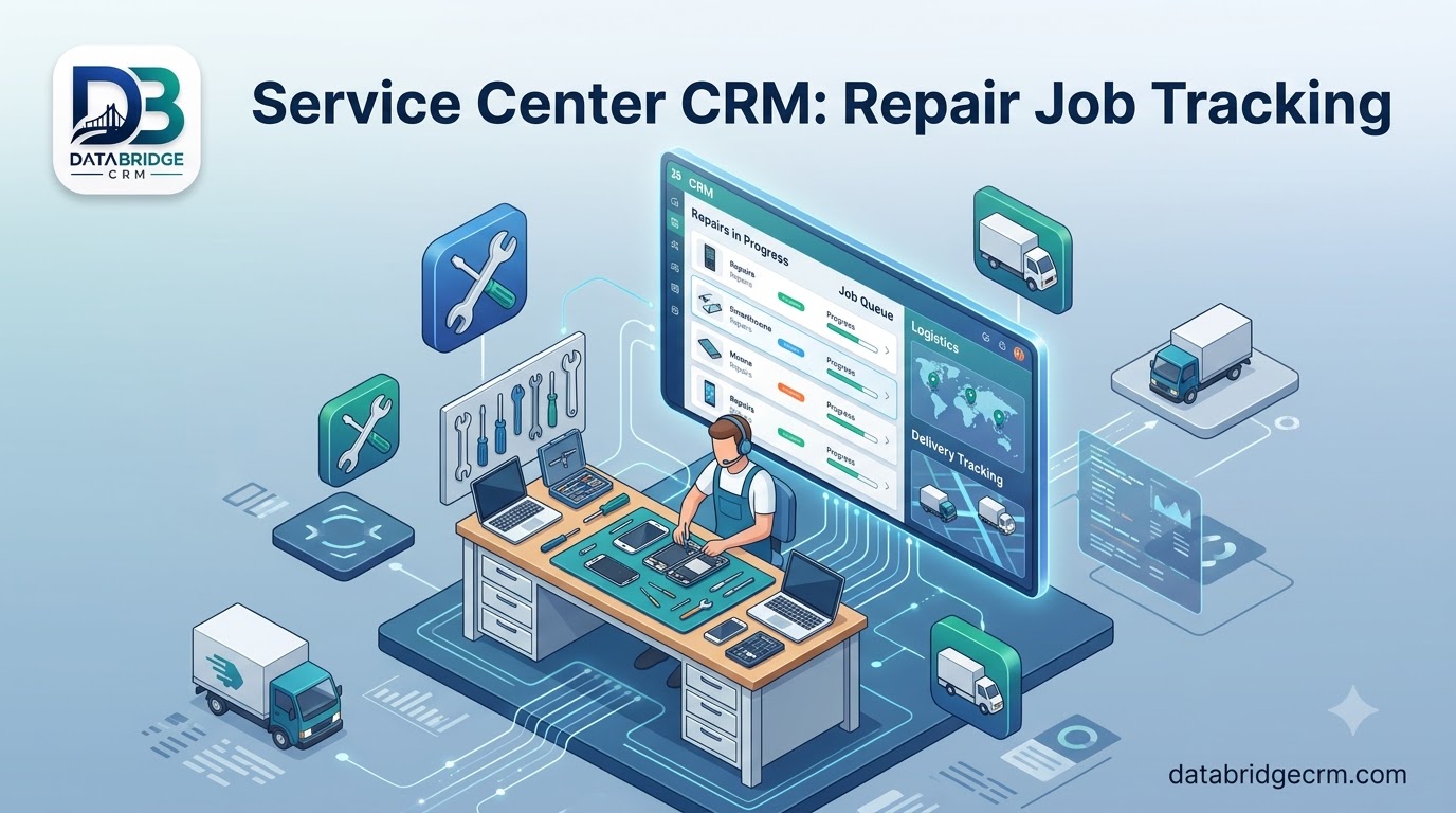 Phone, Computer & Service Center CRM — Repair Jobs Tracked From Drop-Off to Delivery