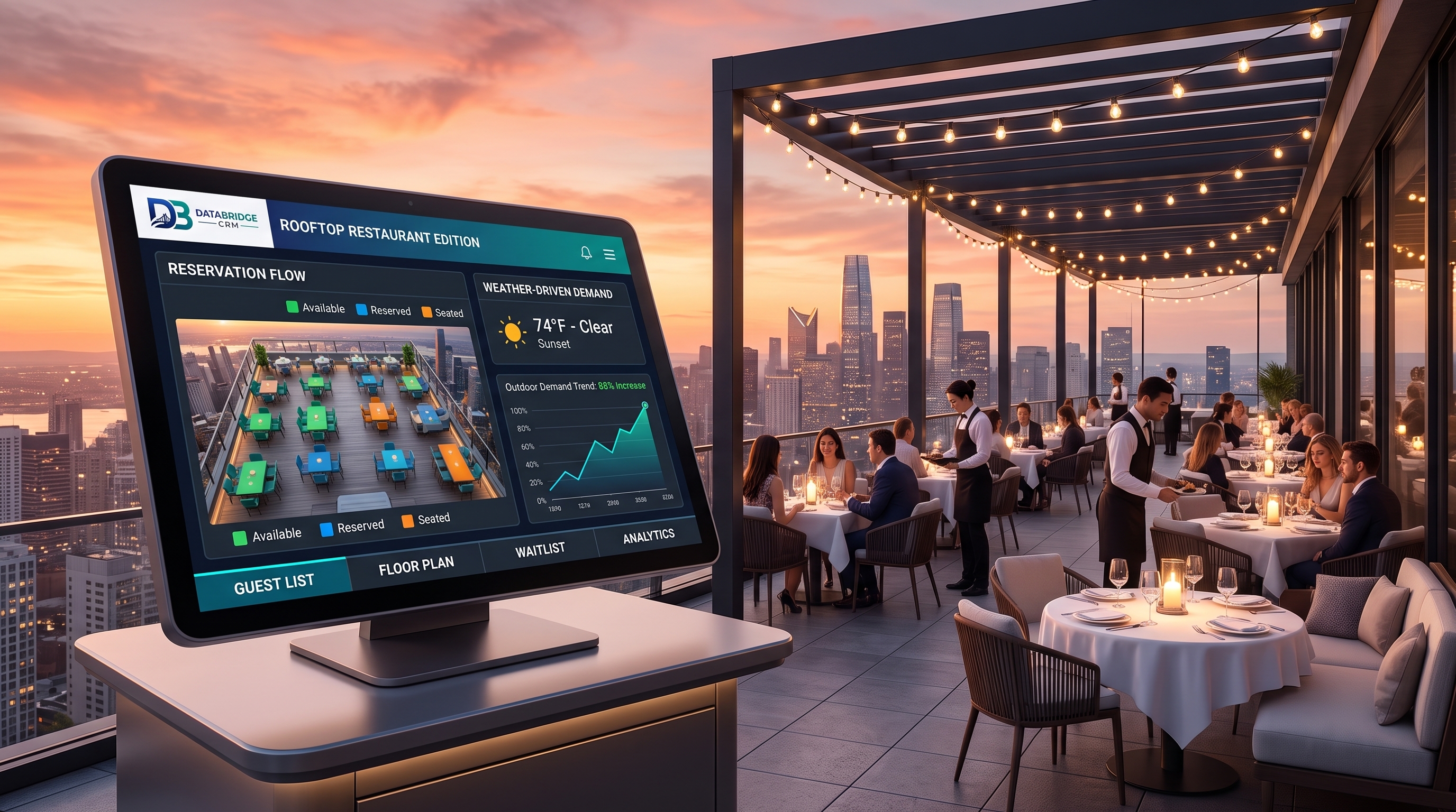 Restaurant CRM for Rooftop Restaurants: Managing Weather-Driven Demand and Reservation Flow
