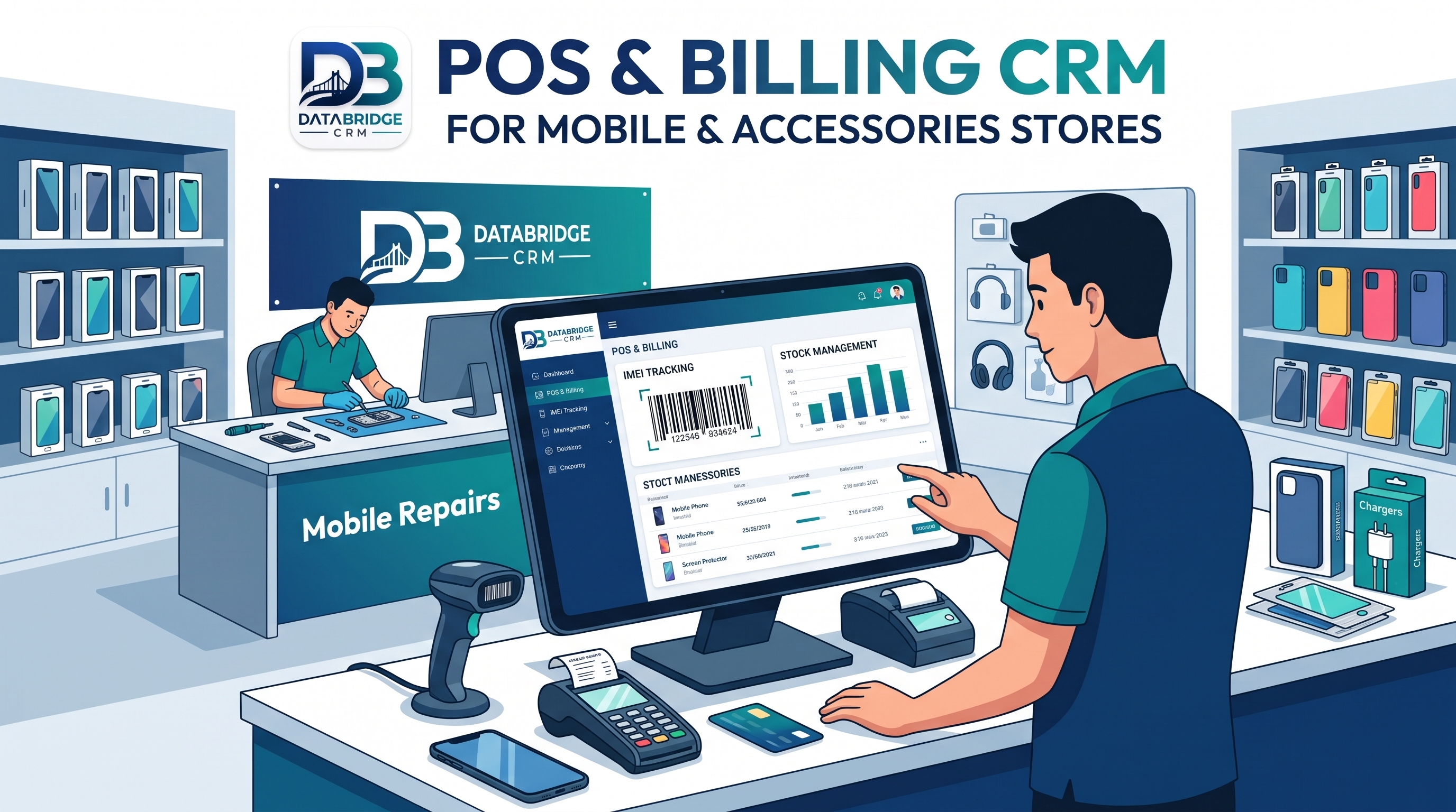 POS & Billing CRM for Mobile & Accessories Stores: Managing IMEI Tracking and Accessory Stock
