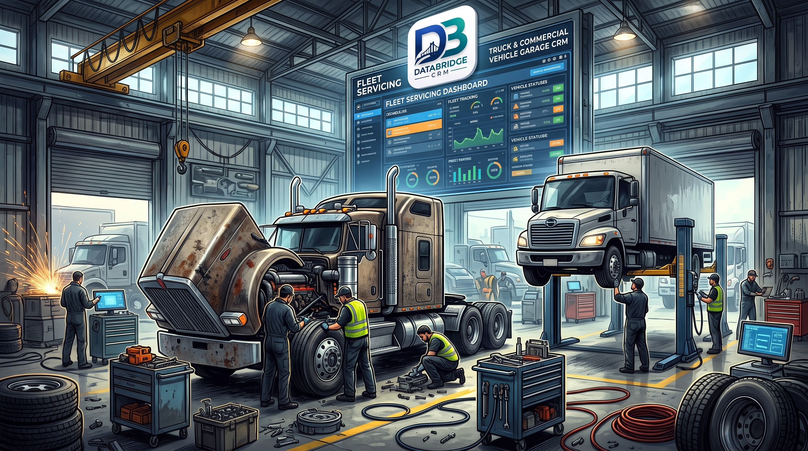 Car/Bike Garage Management CRM for Truck & Commercial Vehicle Garages: Managing Fleet Servicing