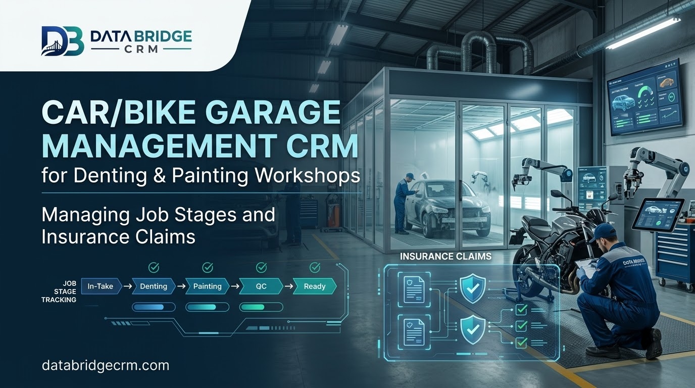 Car/Bike Garage Management CRM for Denting & Painting Workshops: Managing Job Stages and Insurance Claims