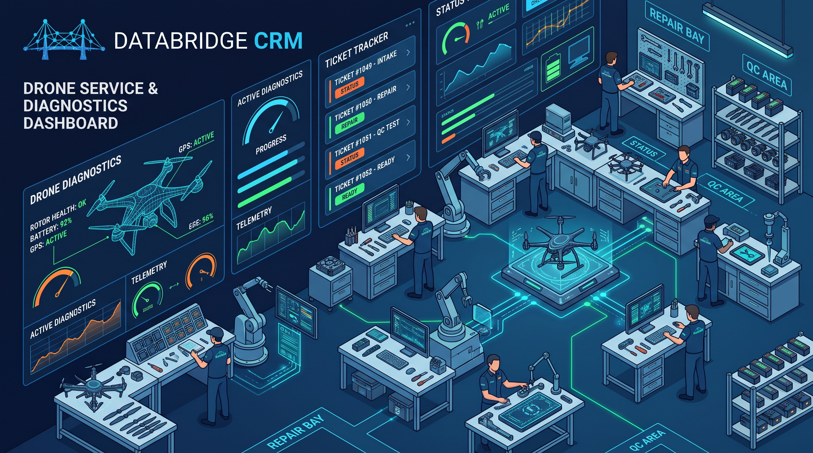 Phone/Computer Service Center CRM for Drone Repair Centers: Managing Specialized Diagnostics and Parts