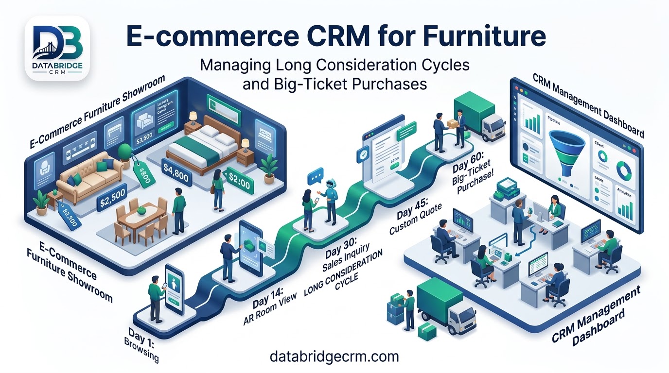 E-commerce CRM for Furniture: Managing Long Consideration Cycles and Big-Ticket Purchases