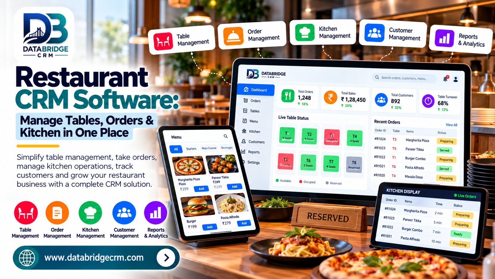Restaurant CRM Software: Manage Tables, Orders & Kitchen in One Place