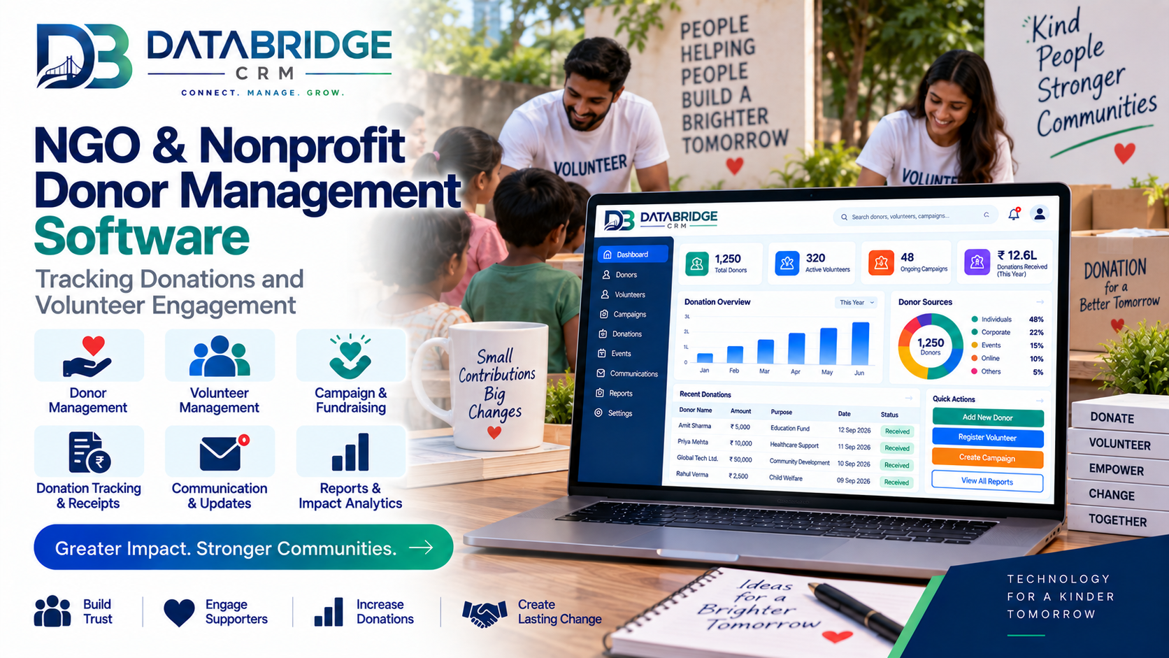 NGO & Nonprofit Donor Management Software: Tracking Donations and Volunteer Engagement