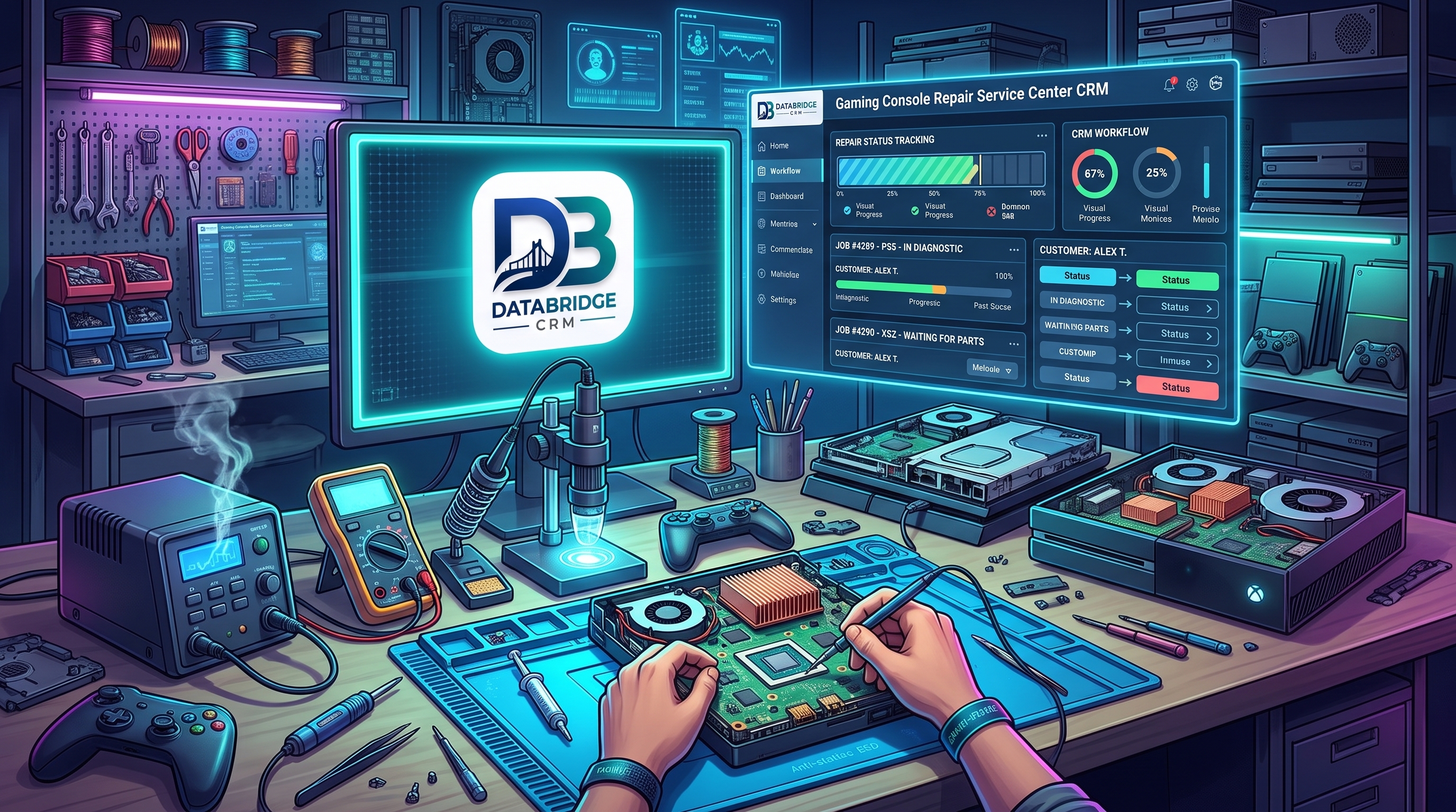 Phone/Computer Service Center CRM for Gaming Console Repair Centers: Managing Specialized Diagnostics