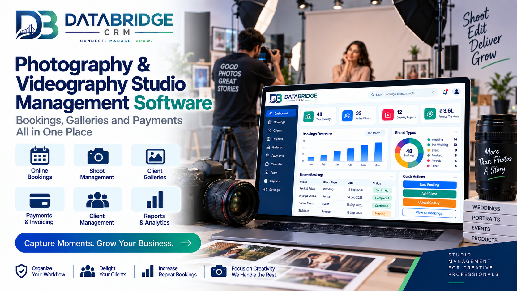 Photography & Videography Studio Management Software: Bookings, Galleries and Payments