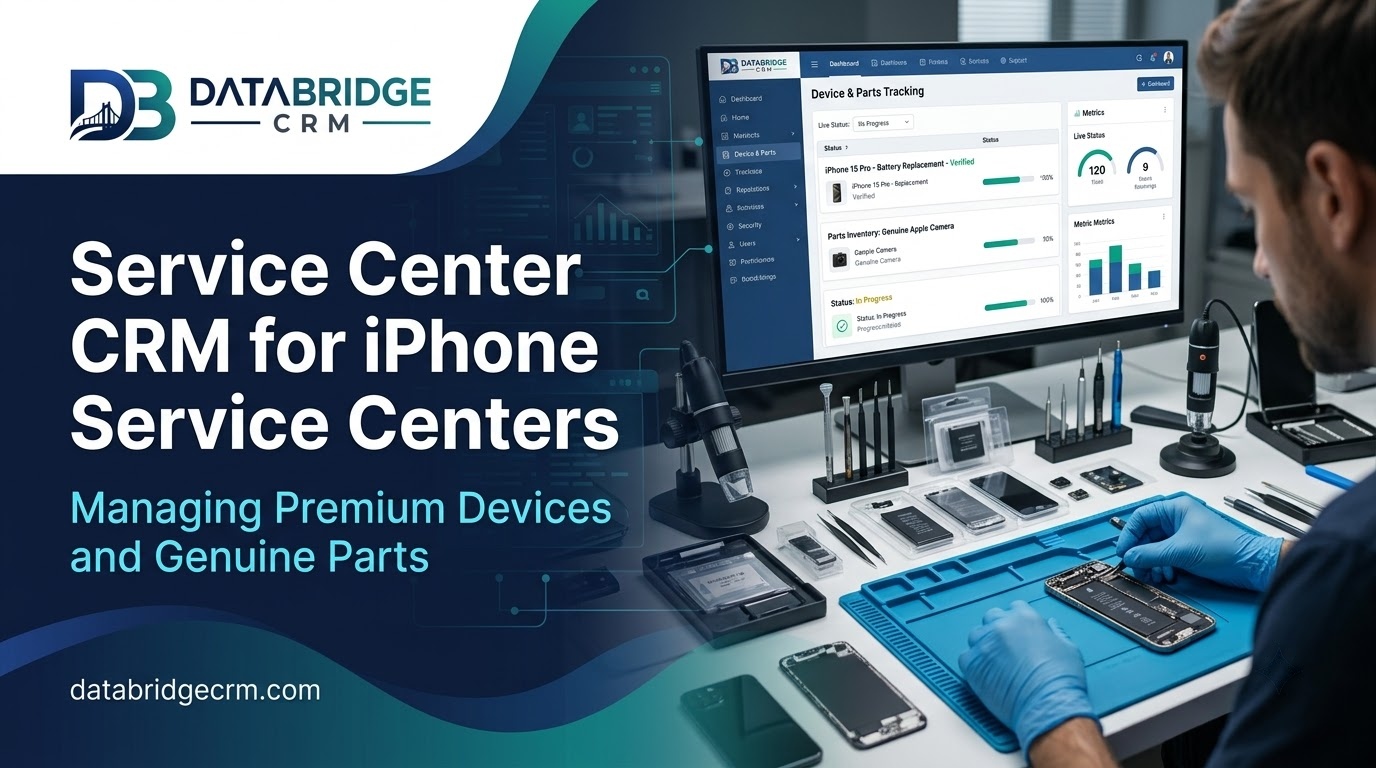 Service Center CRM for iPhone Service Centers: Managing Premium Devices and Genuine Parts