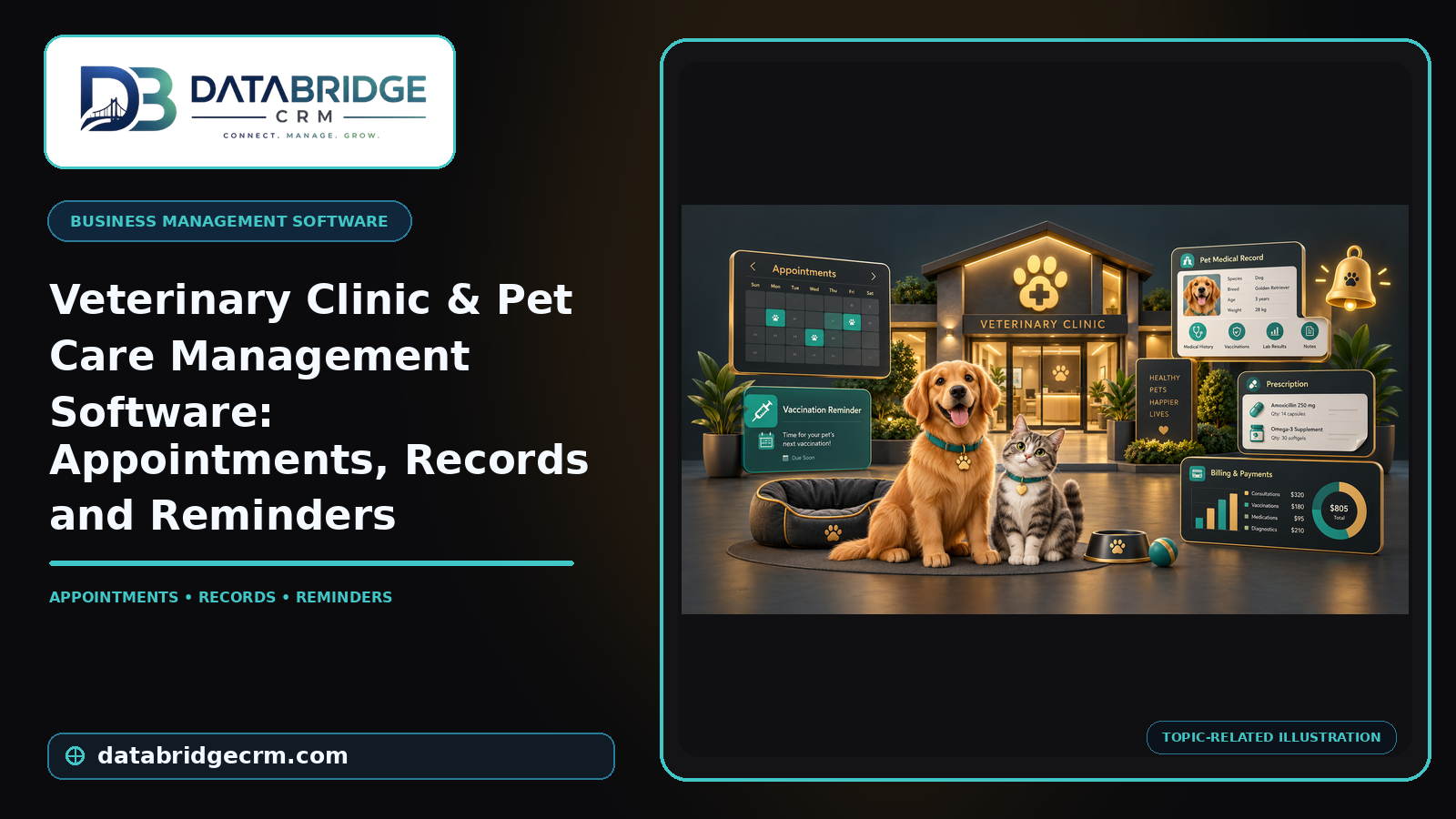 Veterinary Clinic & Pet Care Management Software: Appointments, Records and Reminders