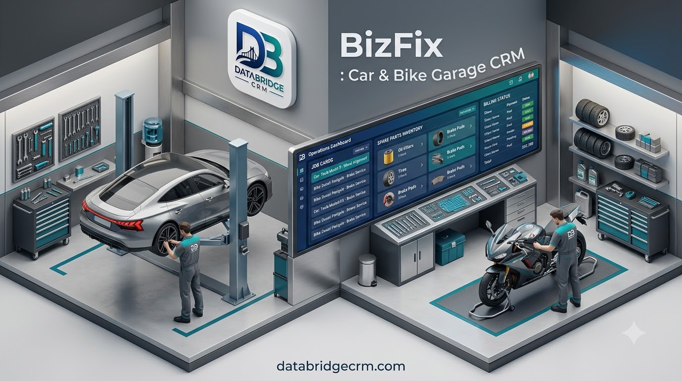 Car & Bike Garage CRM (BizFix) — Job Cards, Parts and Billing Digitized