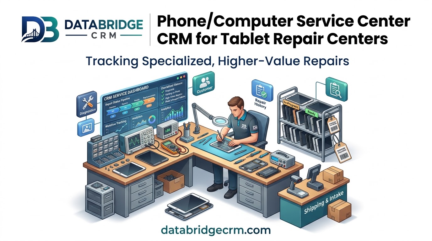 Phone/Computer Service Center CRM for Tablet Repair Centers: Tracking Specialized, Higher-Value Repairs