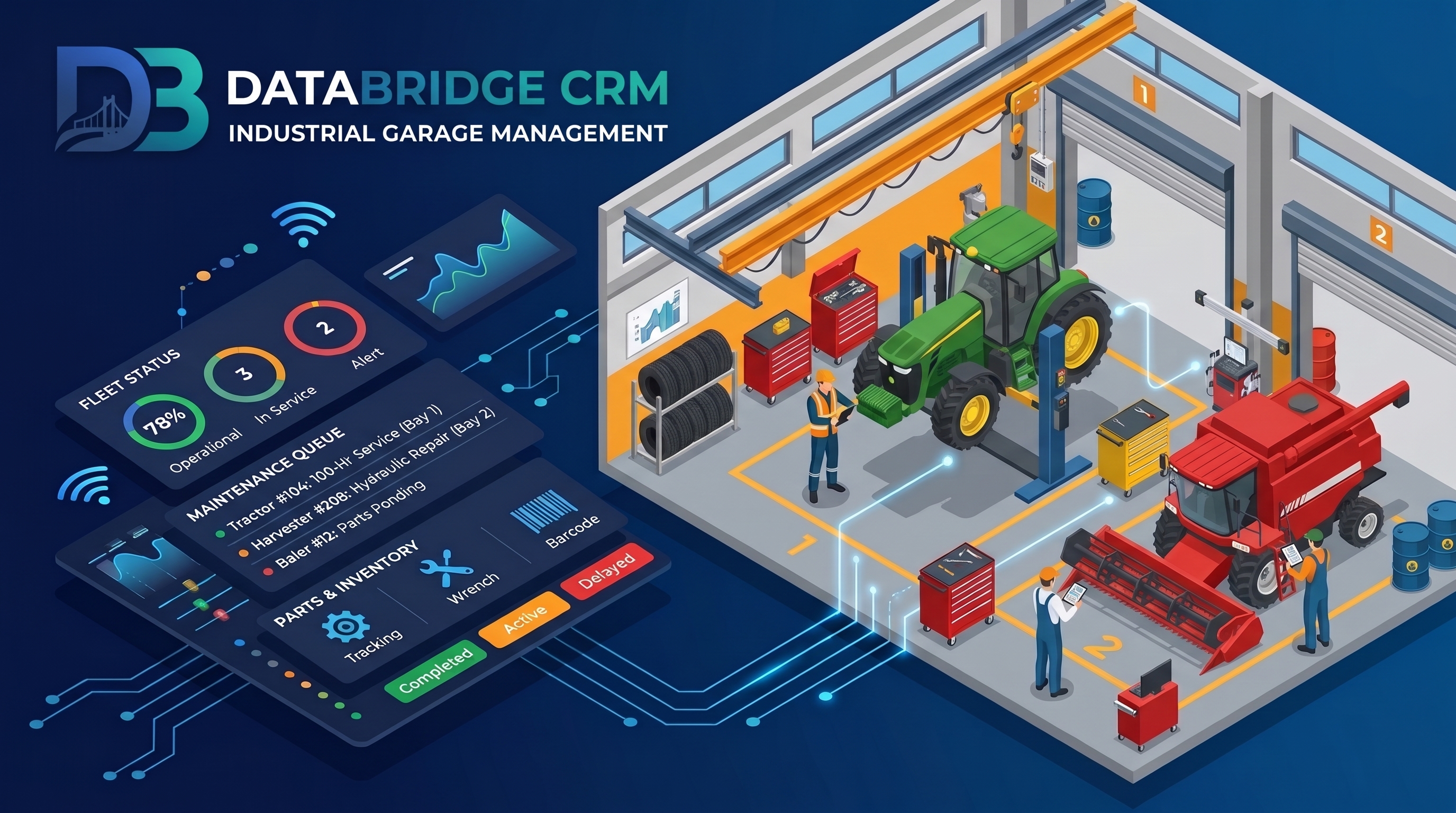 Car/Bike Garage Management CRM for Tractor & Farm Vehicle Garages: Managing Seasonal Servicing Demand