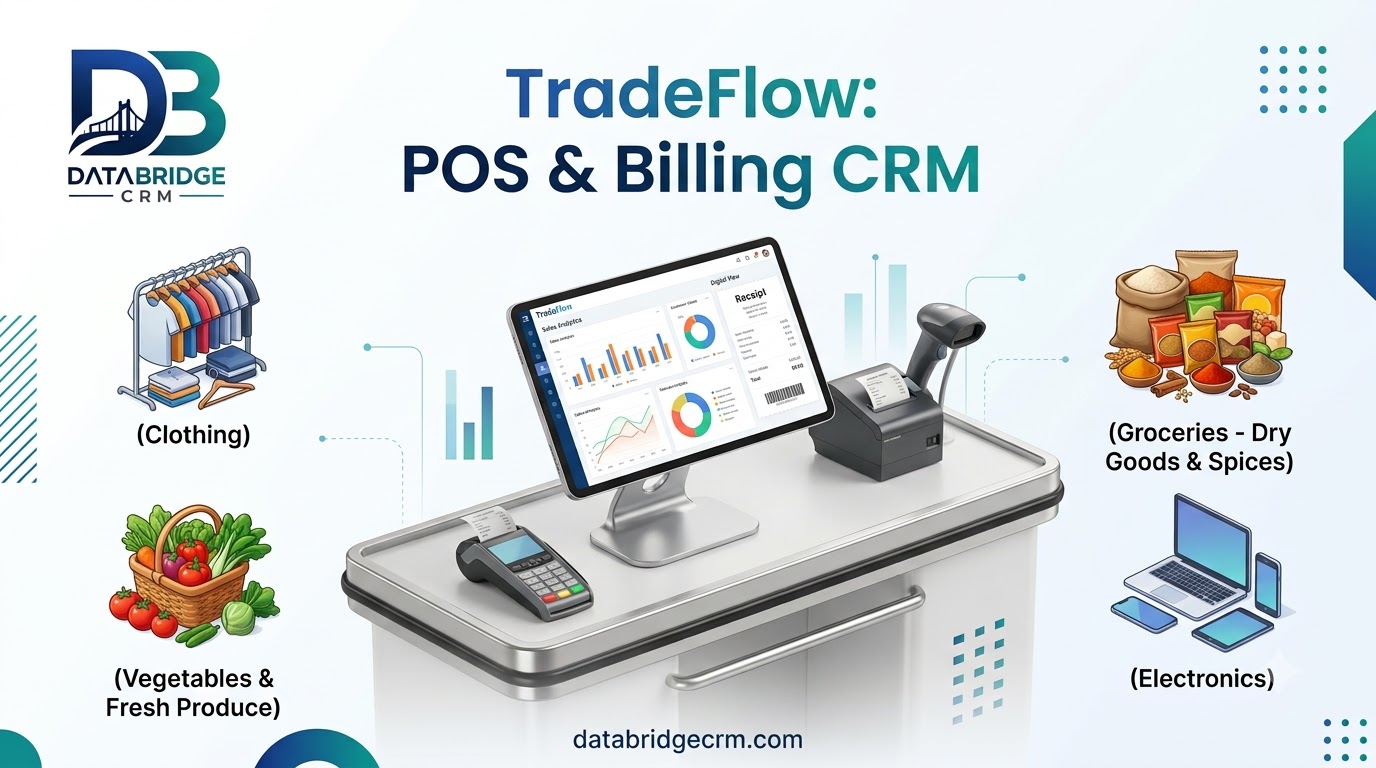 POS & Billing CRM (TradeFlow) — For Clothing, Kirana, Vegetable, Electronics & Retail Stores